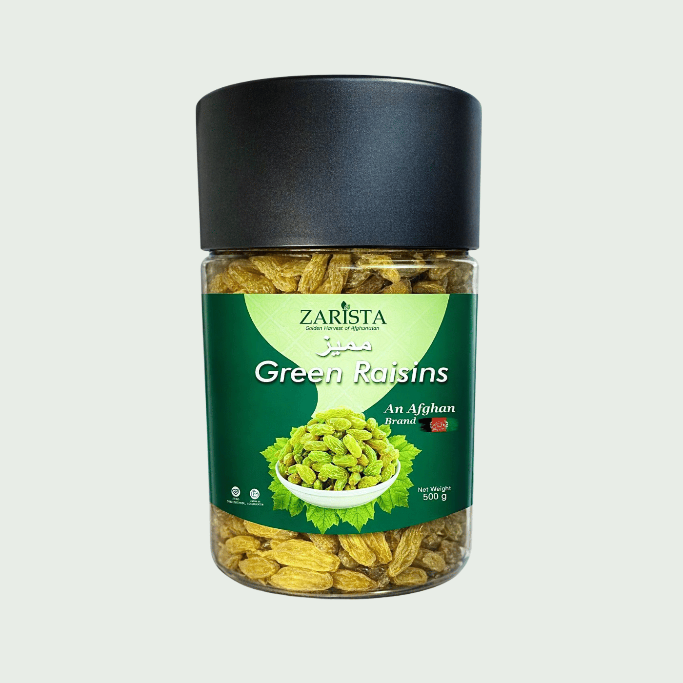 Zarista Premium Afghan Kandahari Green Long Raisins – Extra-long seedless green kishmish sun-dried in Afghanistan.